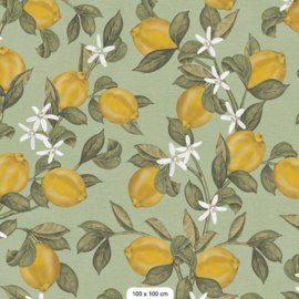 Days of Bloom behang Lemon Delight - Mint