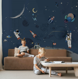 Annet Weelink Design  Into the Galaxy behang Dark