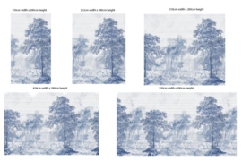 Annet Weelink Design Romantic Garden behang Blue
