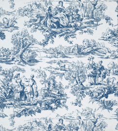 Little Greene behang Lovers' Toile - Mazarine