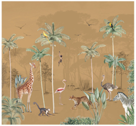 Annet Weelink Design Wildlife's Playground behang Ochre
