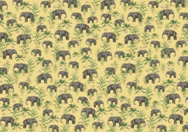 Creative Lab Amsterdam behang Oscar the Elephant yellow
