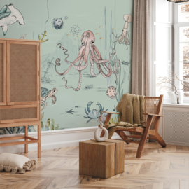 Annet Weelink Design Underwater Wonders behang Mint