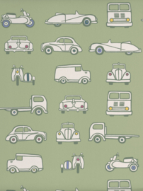 Little Greene behang Road Trip - Pea Green