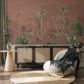 Annet Weelink Design Wildlife's Playground behang Blush