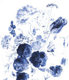 KEK Amsterdam behang Royal Blue Flowers Wallpaper Panel BP-044