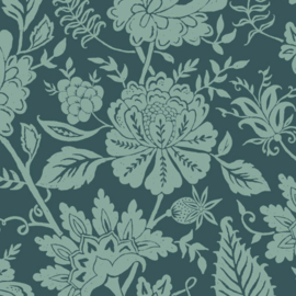 Days of Bloom behang Carved Floral - Blue