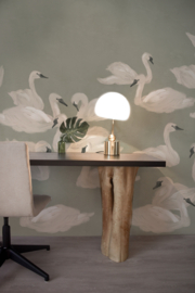 Annet Weelink Design Dancing Swan behang Green