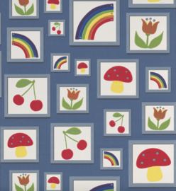 Little Greene behang Balance - Woad