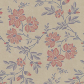 Little Greene behang Stitch - Berry