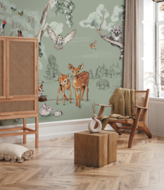 Annet Weelink Design Magical Forest behang Green