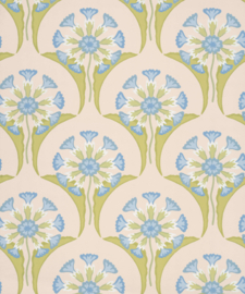 Little Greene behang Hencroft - Blue Primula