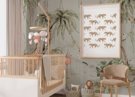 Annet Weelink Design Jungle Jazz behang Dusty Mint