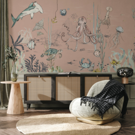 Annet Weelink Design Underwater Wonders behang Sorbet