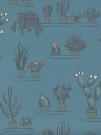 Little Greene behang Mr Straw's Greenhouse - Air Force Blue