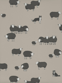 Little Greene behang Nip & Lassie - Slaked Lime Dark