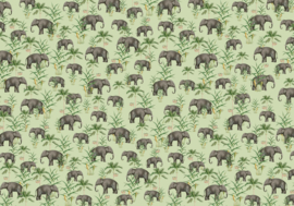 Creative Lab Amsterdam behang Oscar the Elephant green