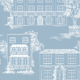 Little Greene behang Hampstead - James Blue