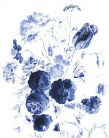 KEK Amsterdam behang Royal Blue Flowers Wallpaper Panel PA-041
