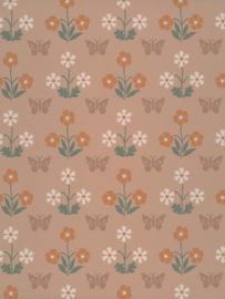 Little Greene behang Burges Butterfly - Masquerade