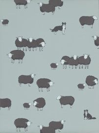 Little Greene behang Nip & Lassie - Celestial Blue