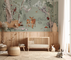 Annet Weelink Design Magical Forest behang Green