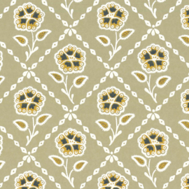 Little Greene behang Whitehall - Moutarde