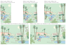 Annet Weelink Design Palm Springs behang Mint