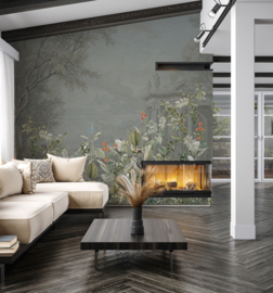 Annet Weelink Design Avian Oasis behang Indigo