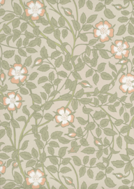 Little Greene behang Briar Rose - Green Mist