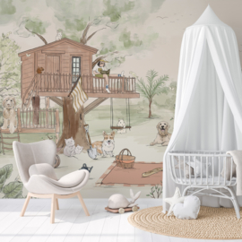Annet Weelink Design Pet's Picnic behang