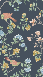 Little Greene behang Aderyn - Hicks' Blue