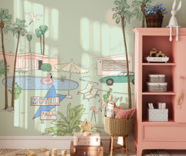 Annet Weelink Design Palm Springs behang Mint
