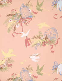 Little Greene behang Volières - Confetti