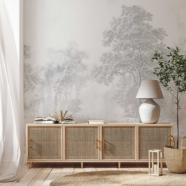 Annet Weelink Design Romantic Garden behang Grey