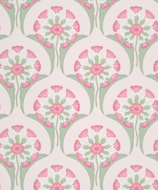 Little Greene behang Hencroft - Pink Primula