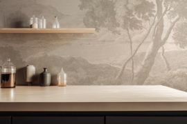 Annet Weelink Design Engraved behang Beige