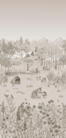 Little Greene behang Potter's Woodland - Stone