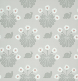 Little Greene behang Burges Snail - Silver