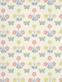 Little Greene behang Burges Butterfly - Slaked Lime