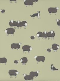 Little Greene behang Nip & Lassie - Kitchen Green