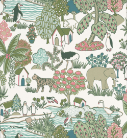 Little Greene behang Animal Kingdom - Puck
