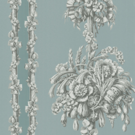 Little Greene behang Chelsea Bridge - Archive Blue