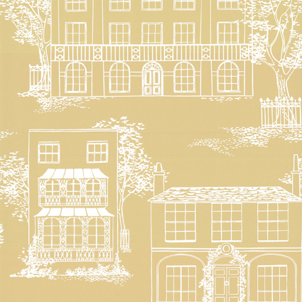 Little Greene behang Hampstead - Yellow Apple