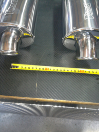 uitlaat linkpipe met/zonder dubbele  dempers