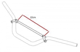 stuurbrace 22cm aluminium zwart