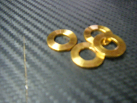 braking Remklauw Spacers/Shims (set 4)  2mm gold