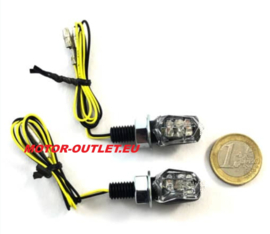 knipperlicht set  Micro-LED   GELE leds /zwart huis E-keur