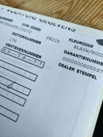 Manual Garantieboekje Honda CBR600F PC35 1993-....