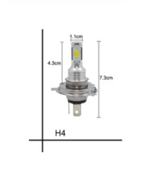 Lamp LED H4 SMD 8000K wit